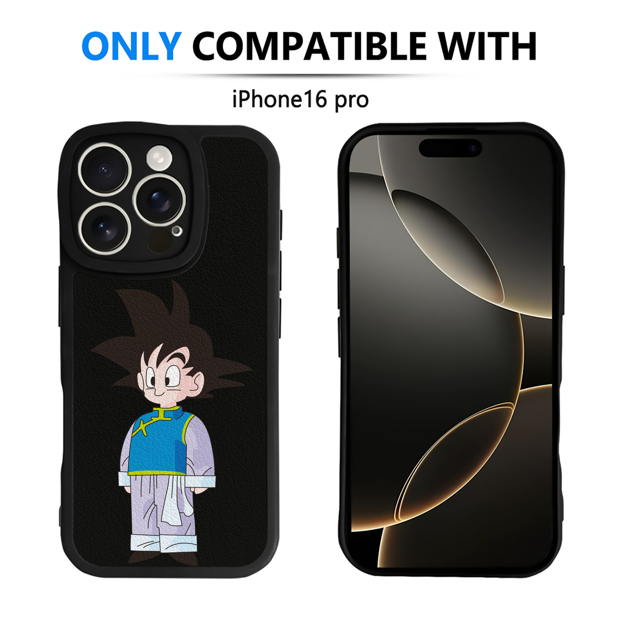 （画像用） ドラゴンボール 孫悟空（そん ごくう）Son Goku カカロット DRAGON BALL Kakarotto 【iPhone 16シリーズ対応】シリコンスマホケース（レザー調） 材質：シリコン